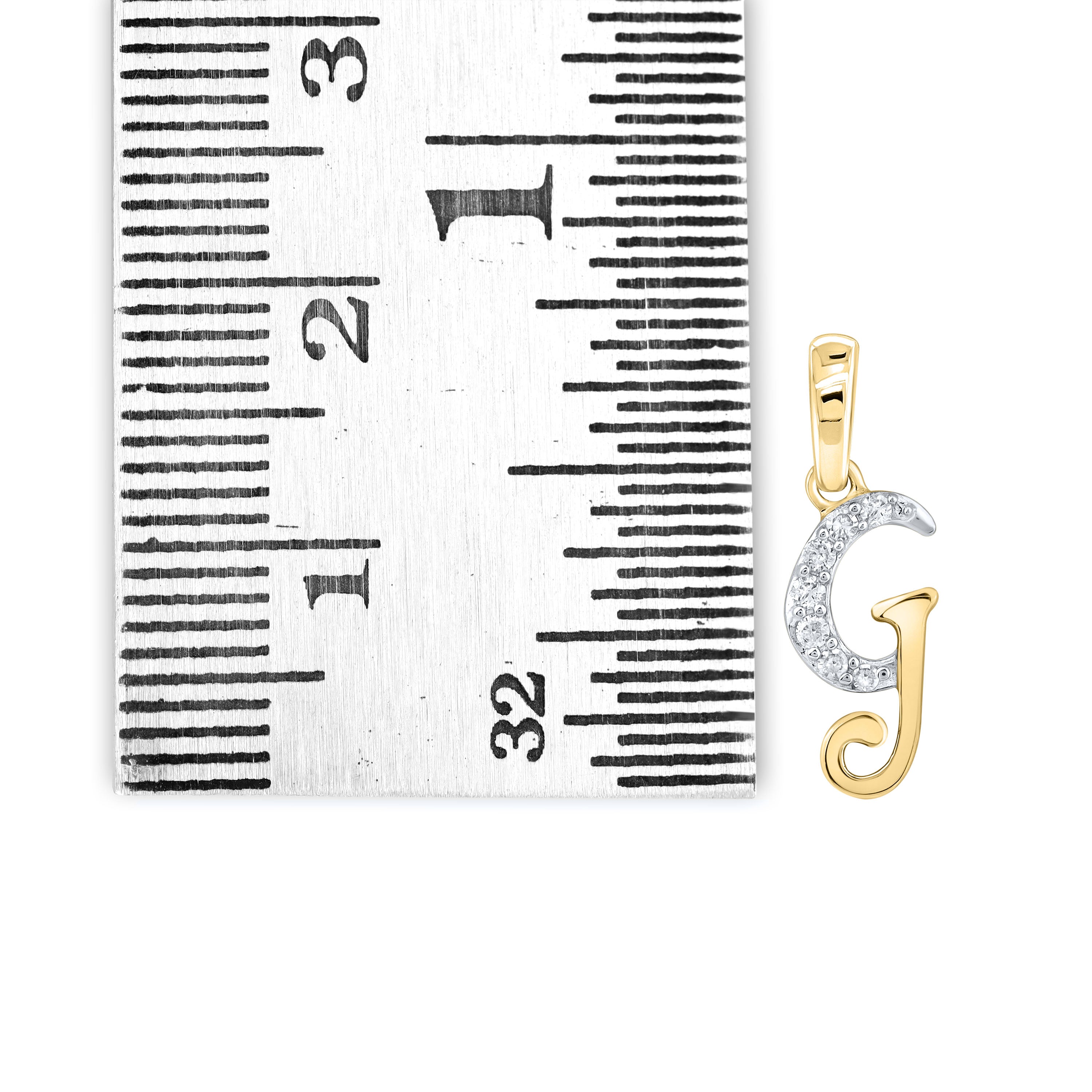 10KT YELLOW GOLD 0.04 CTW NATURAL DIAMOND INITIAL G