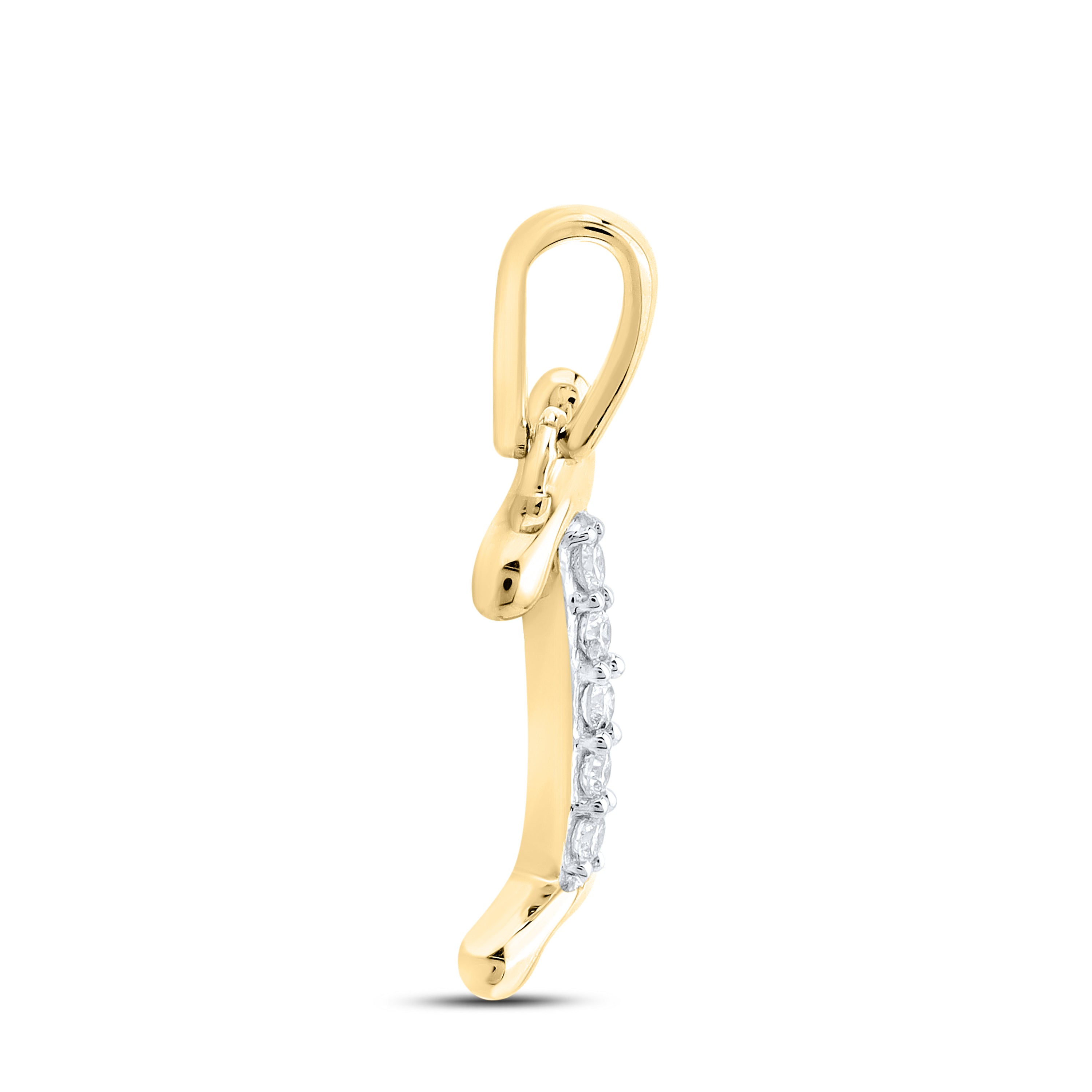 10kt Yellow Gold 0.04 CTW Diamond Initial I