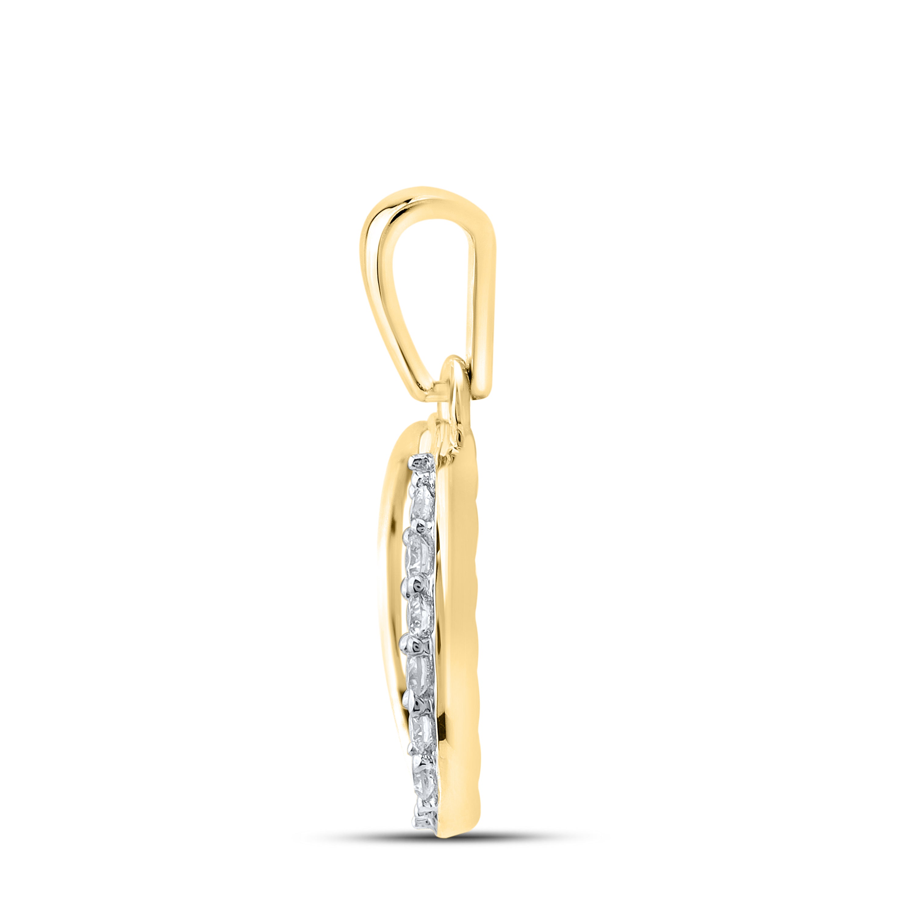 10KT YELLOW GOLD 0.04 CTW NATURAL DIAMOND INITIAL O