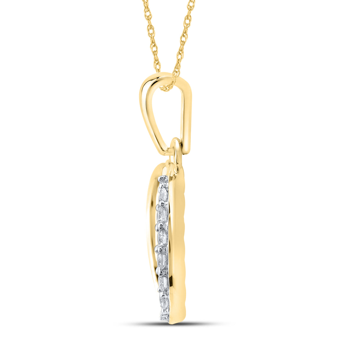 10KT YELLOW GOLD 0.04 CTW NATURAL DIAMOND INITIAL O