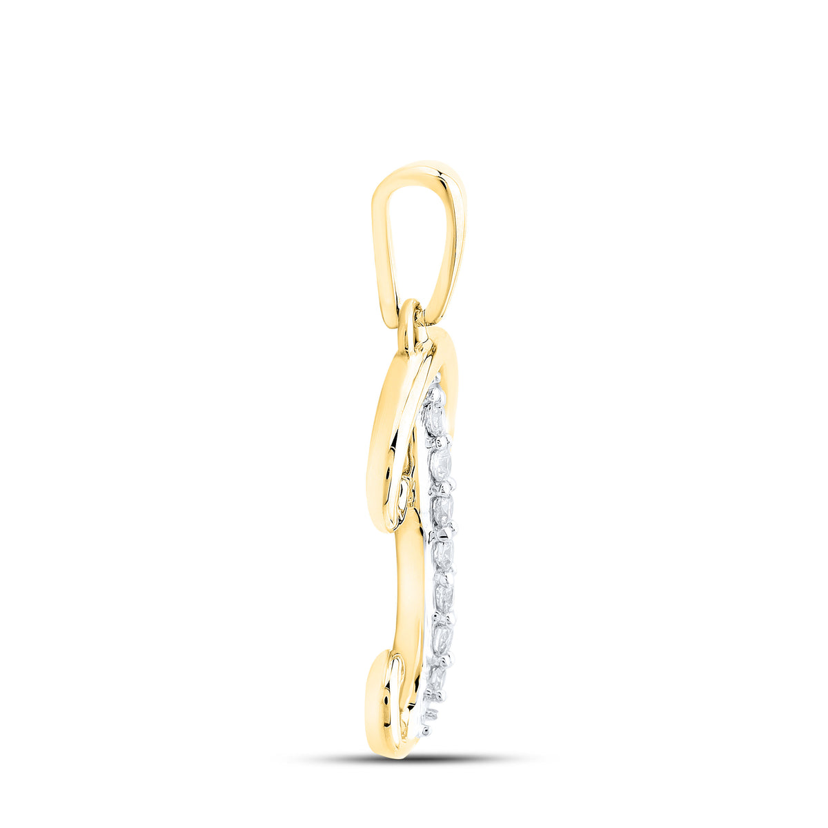 10kt Yellow Gold 0.04 CTW Diamond Initial P