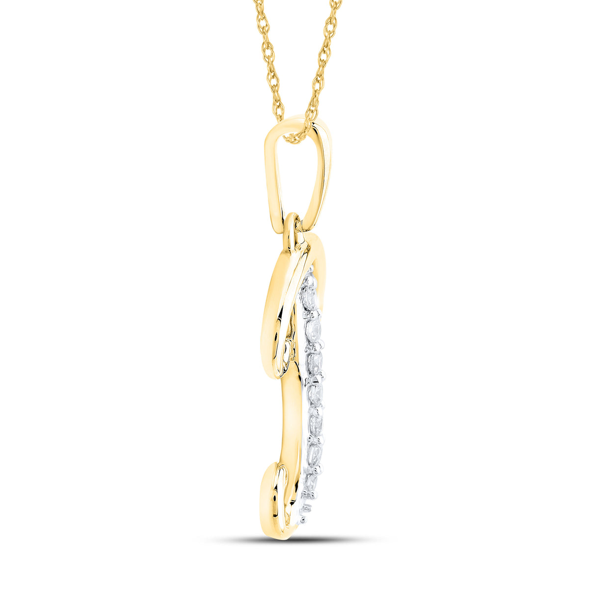 10kt Yellow Gold 0.04 CTW Diamond Initial P