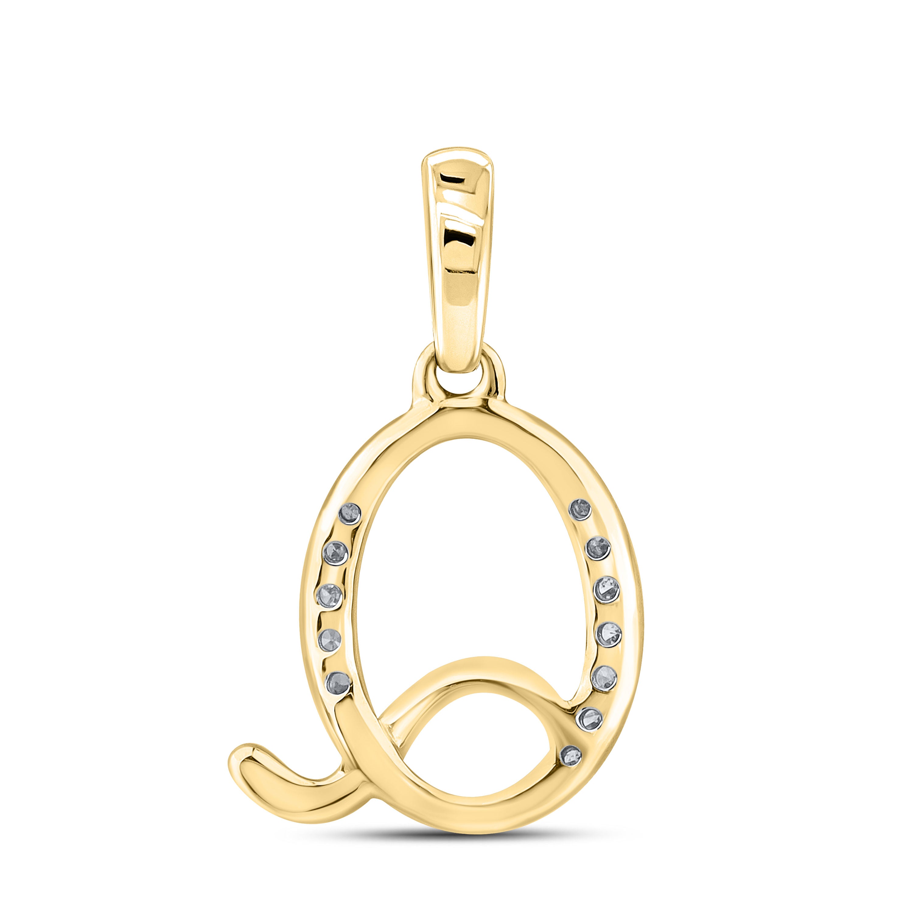 10KT YELLOW GOLD 0.04CTW NATURAL DIAMOND INITIAL Q