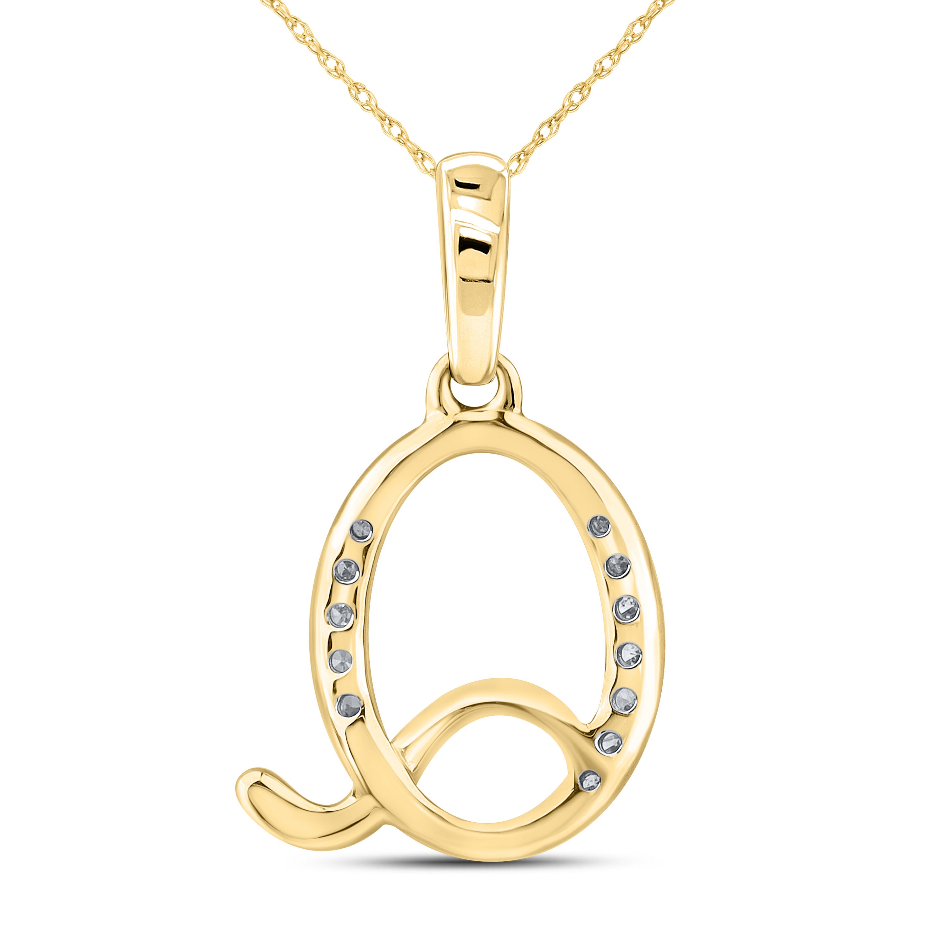 10KT YELLOW GOLD 0.04CTW NATURAL DIAMOND INITIAL Q