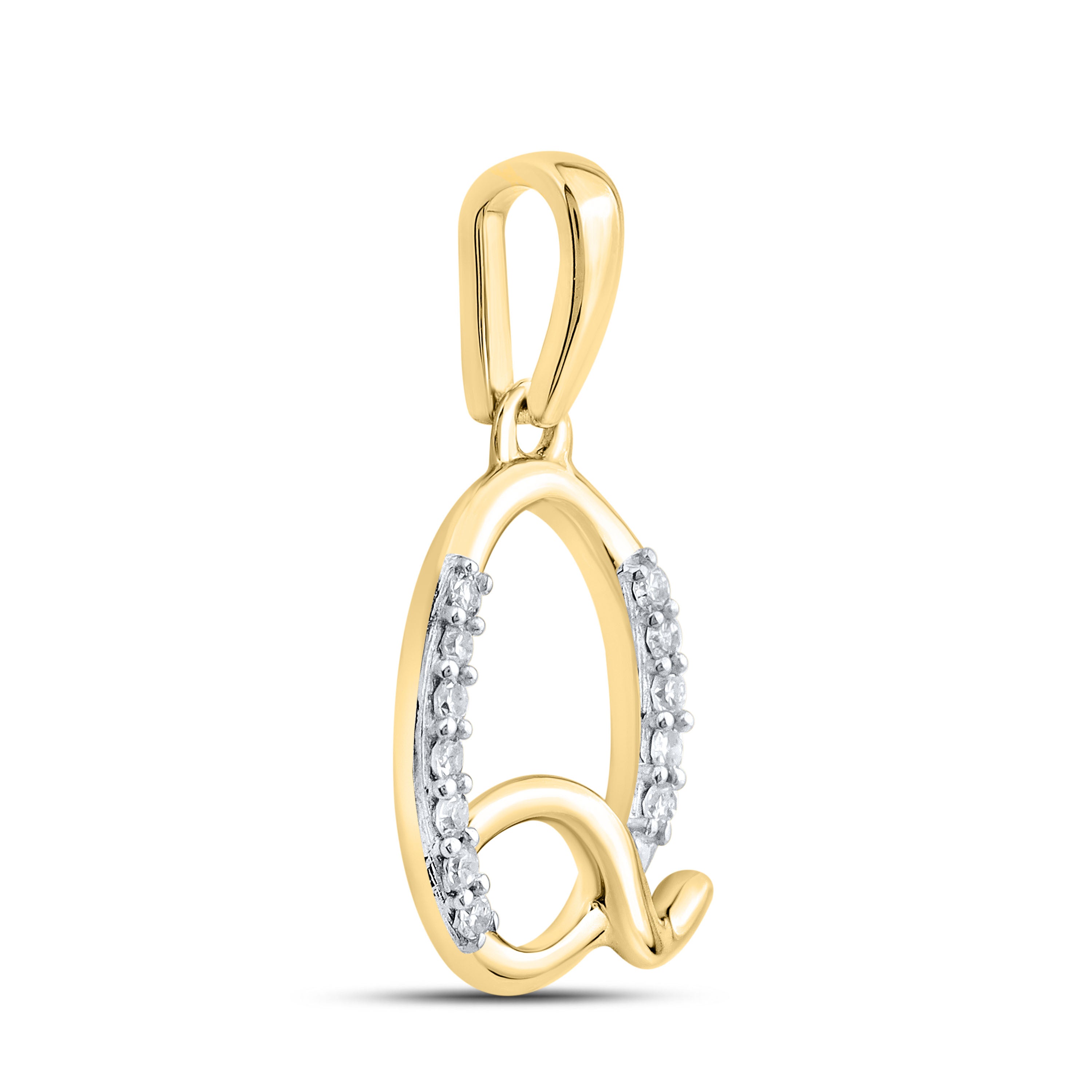 10KT YELLOW GOLD 0.04CTW NATURAL DIAMOND INITIAL Q