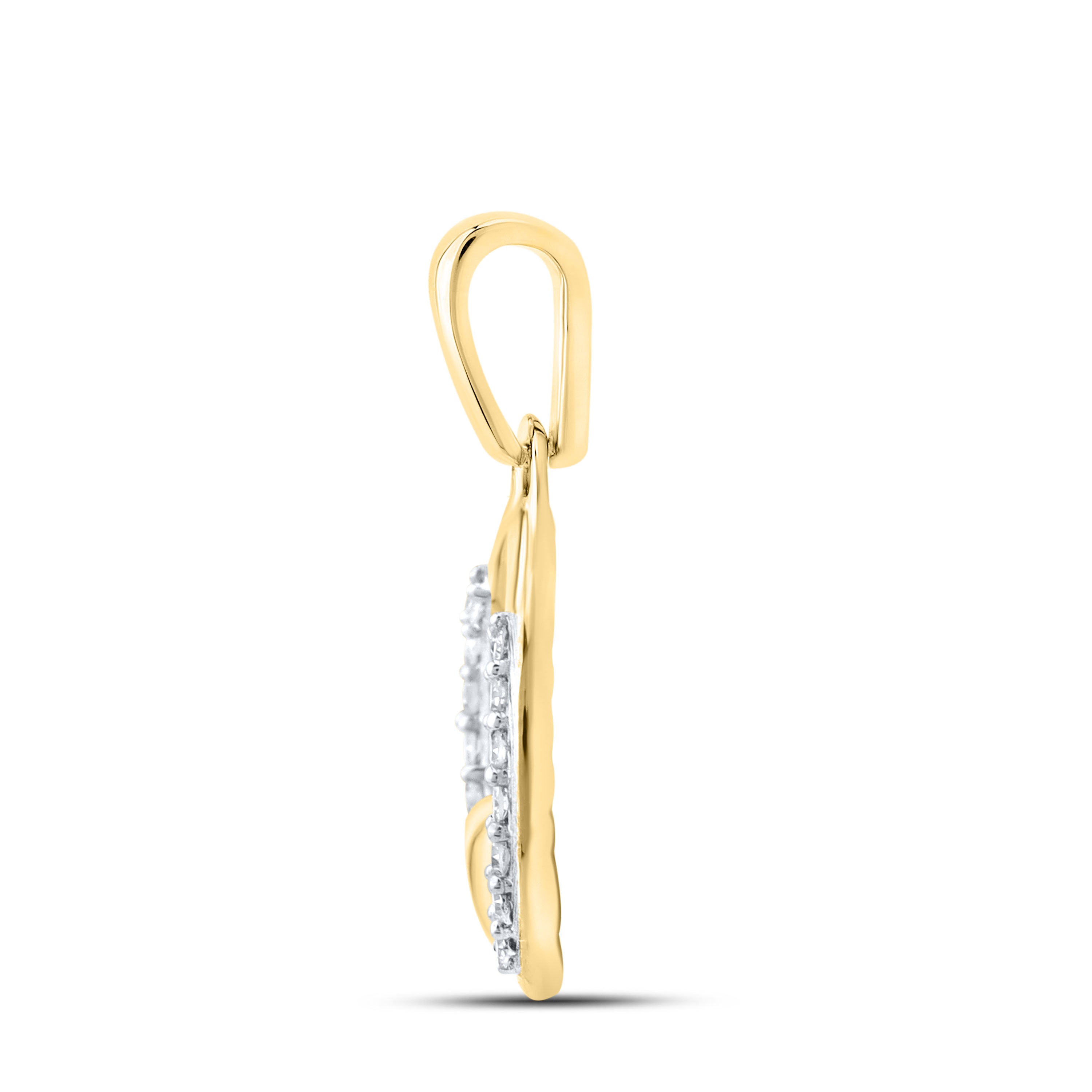 10KT YELLOW GOLD 0.04CTW NATURAL DIAMOND INITIAL Q