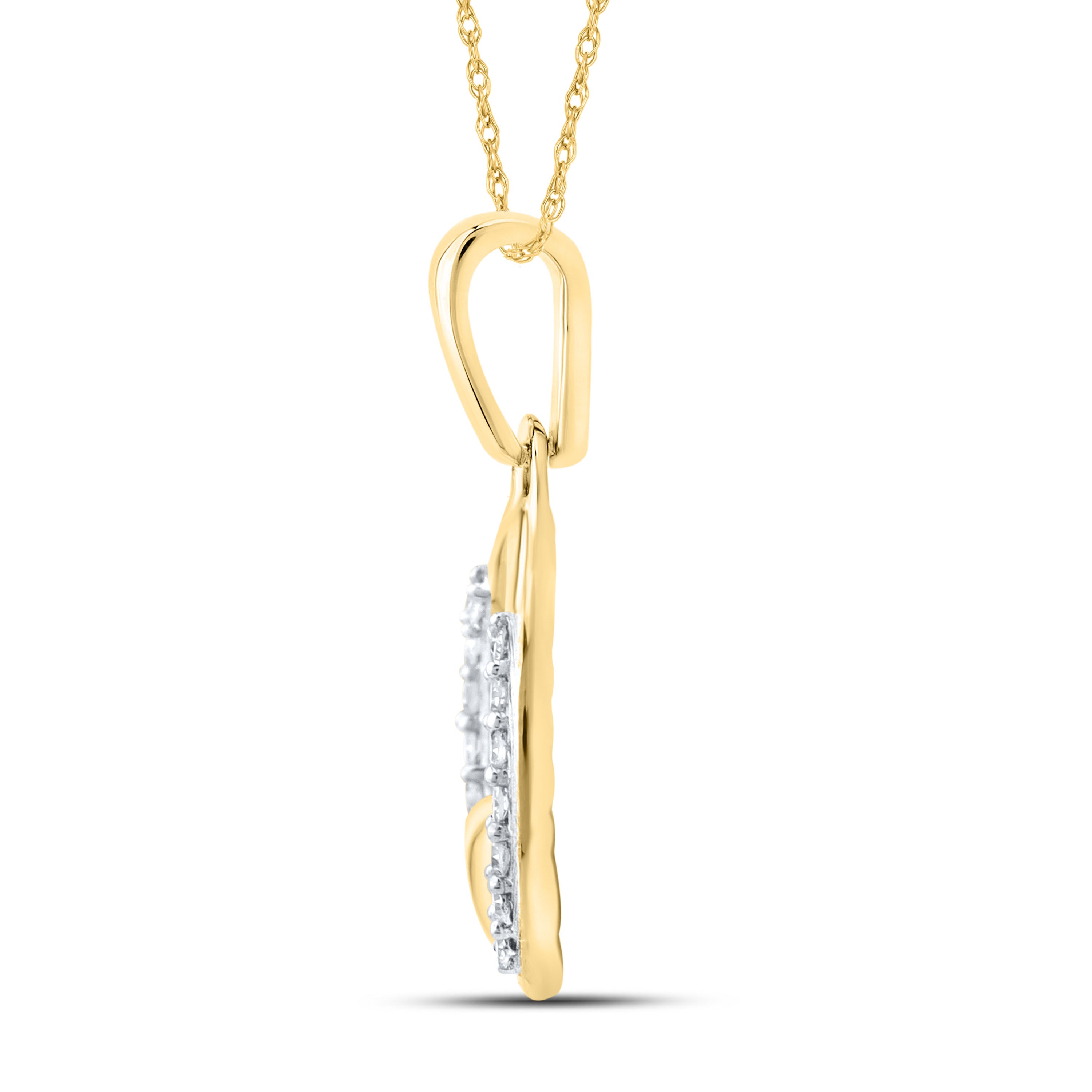 10KT YELLOW GOLD 0.04CTW NATURAL DIAMOND INITIAL Q