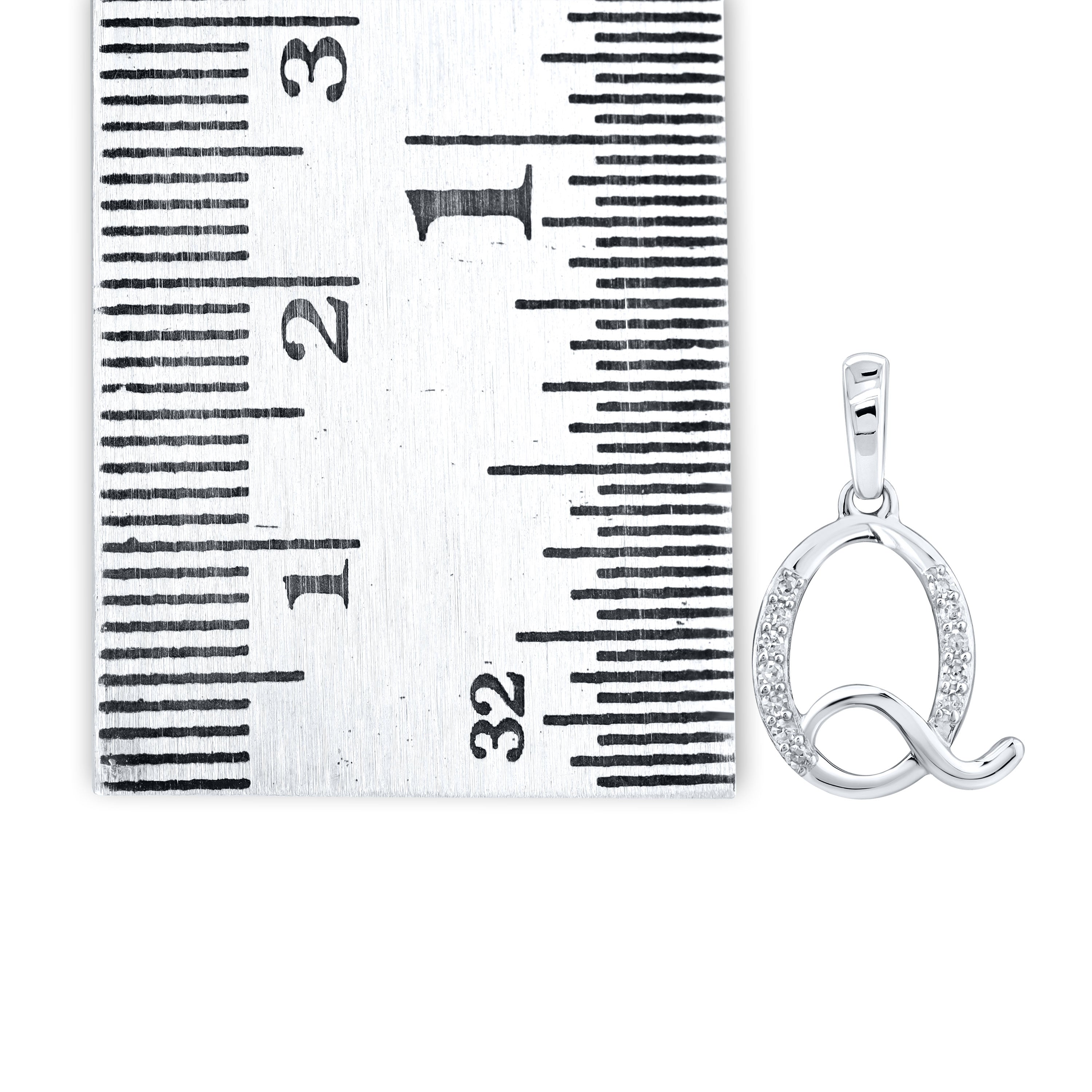 10KT WHITE GOLD 0.04CTW NATURAL DIAMOND INITIAL Q