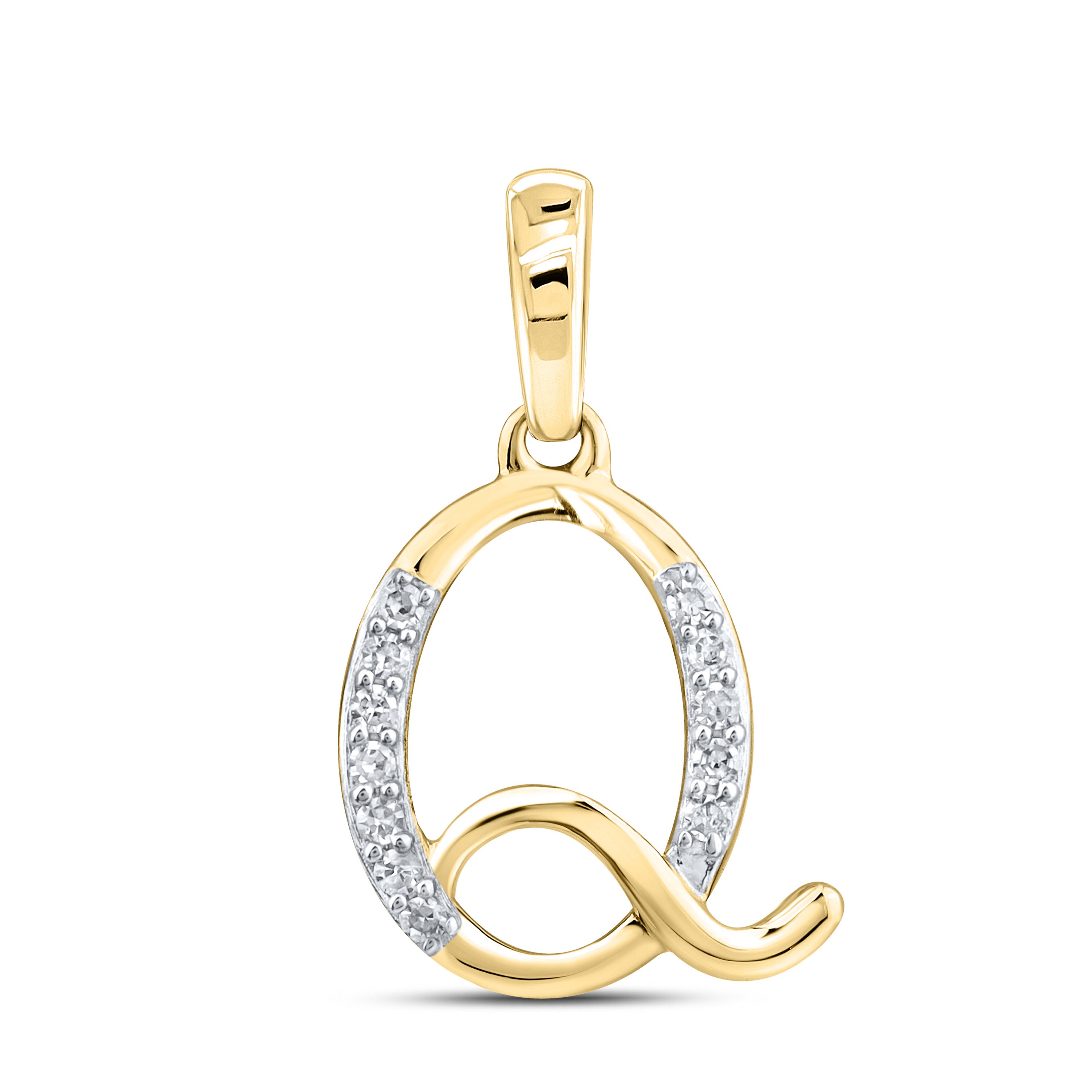 10KT YELLOW GOLD 0.04CTW NATURAL DIAMOND INITIAL Q