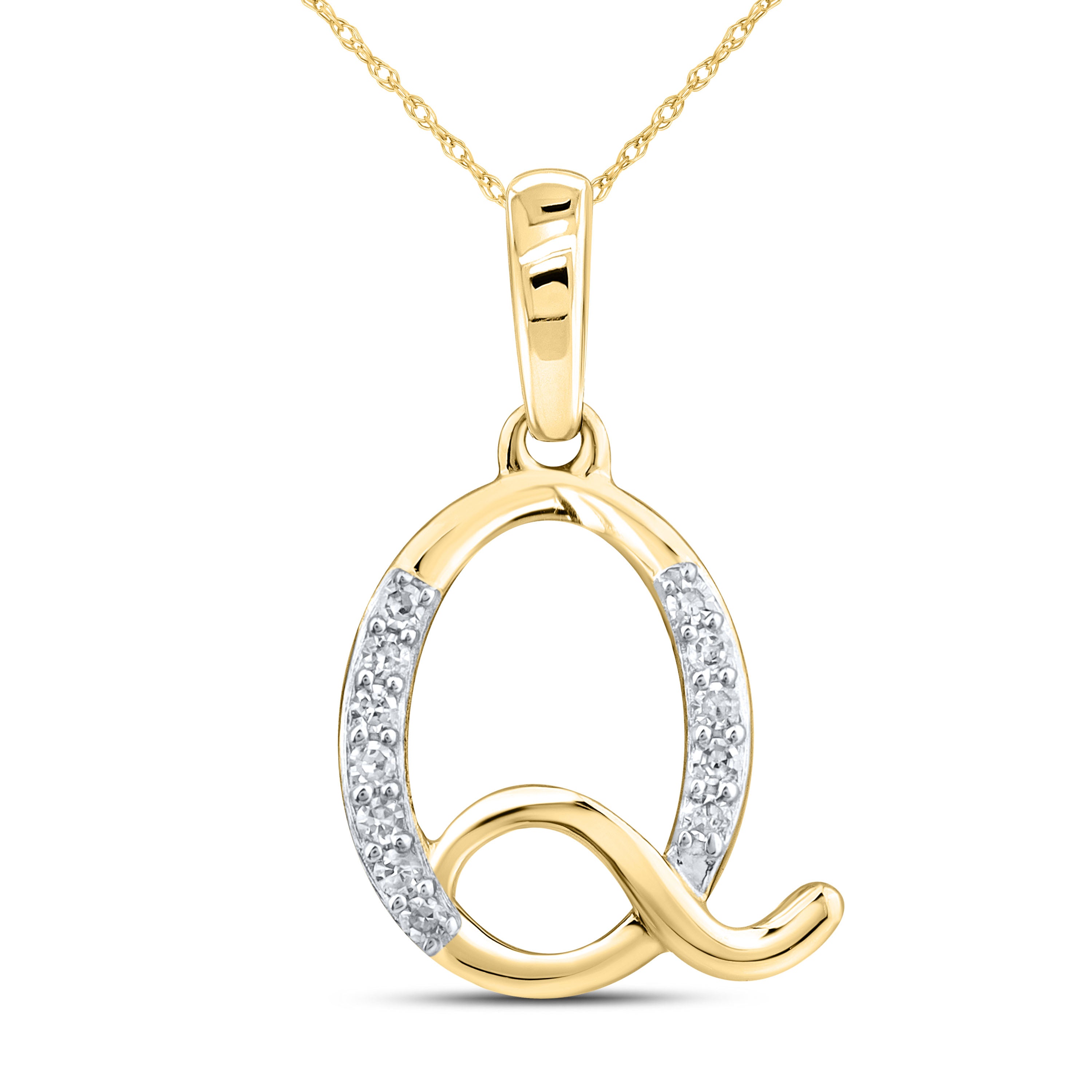 10KT YELLOW GOLD 0.04CTW NATURAL DIAMOND INITIAL Q