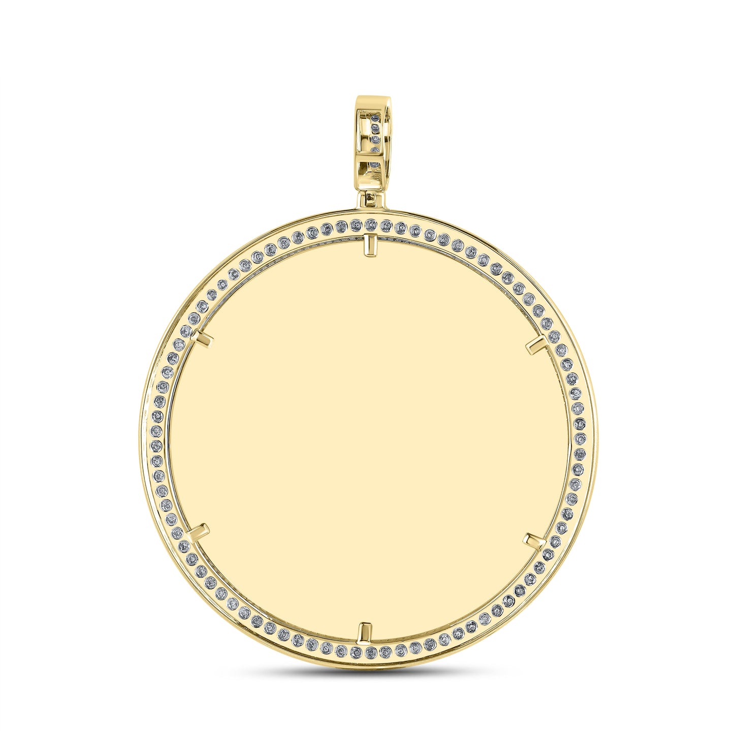 10kt Yellow Gold  1.25 CTW Diamond Picture Charm Pendant