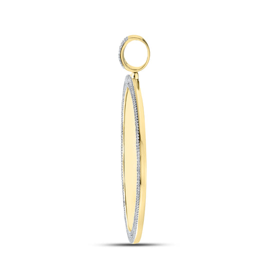 10kt Yellow Gold  1.25 CTW Diamond Picture Charm Pendant