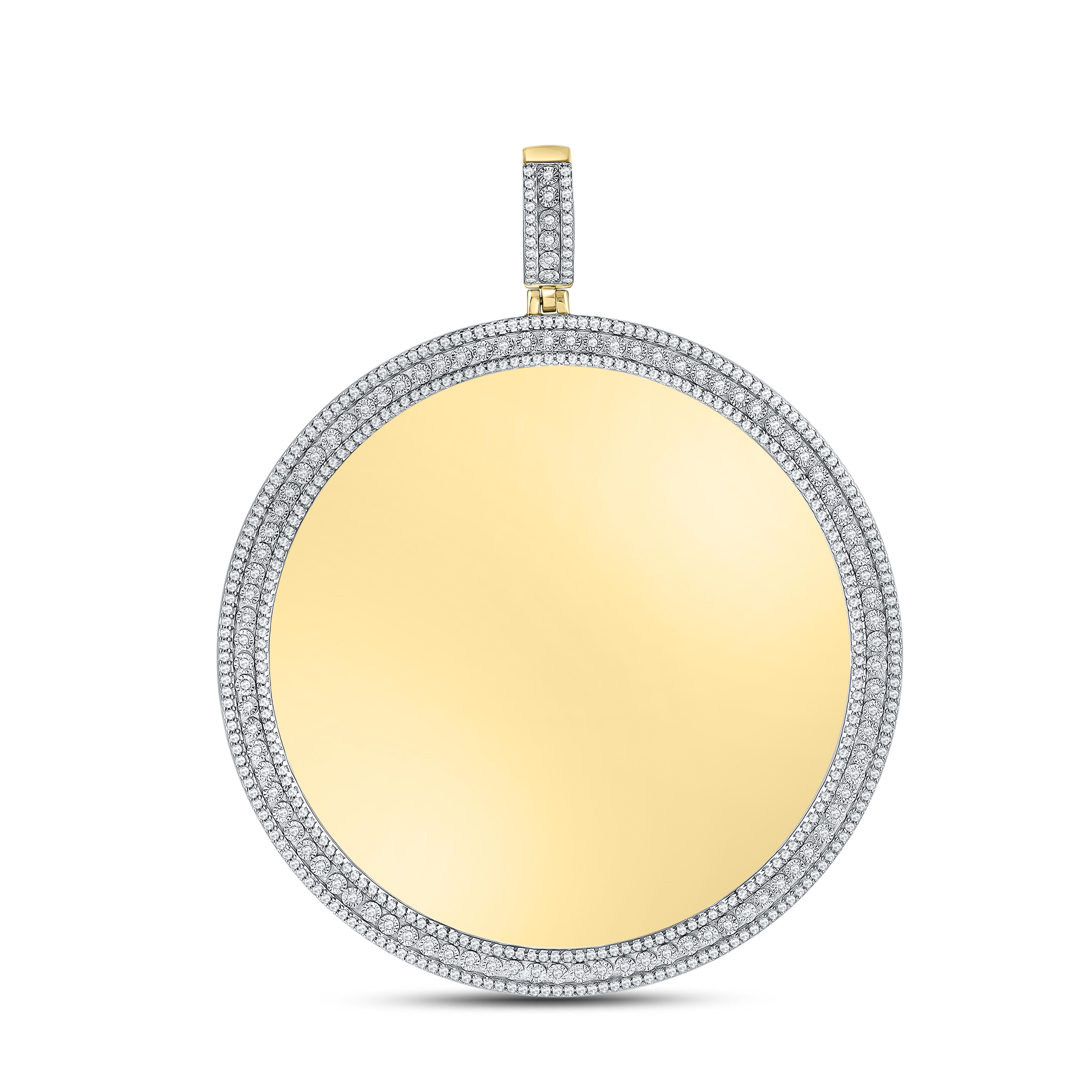 10kt Yellow Gold  1.25 CTW Diamond Picture Charm Pendant