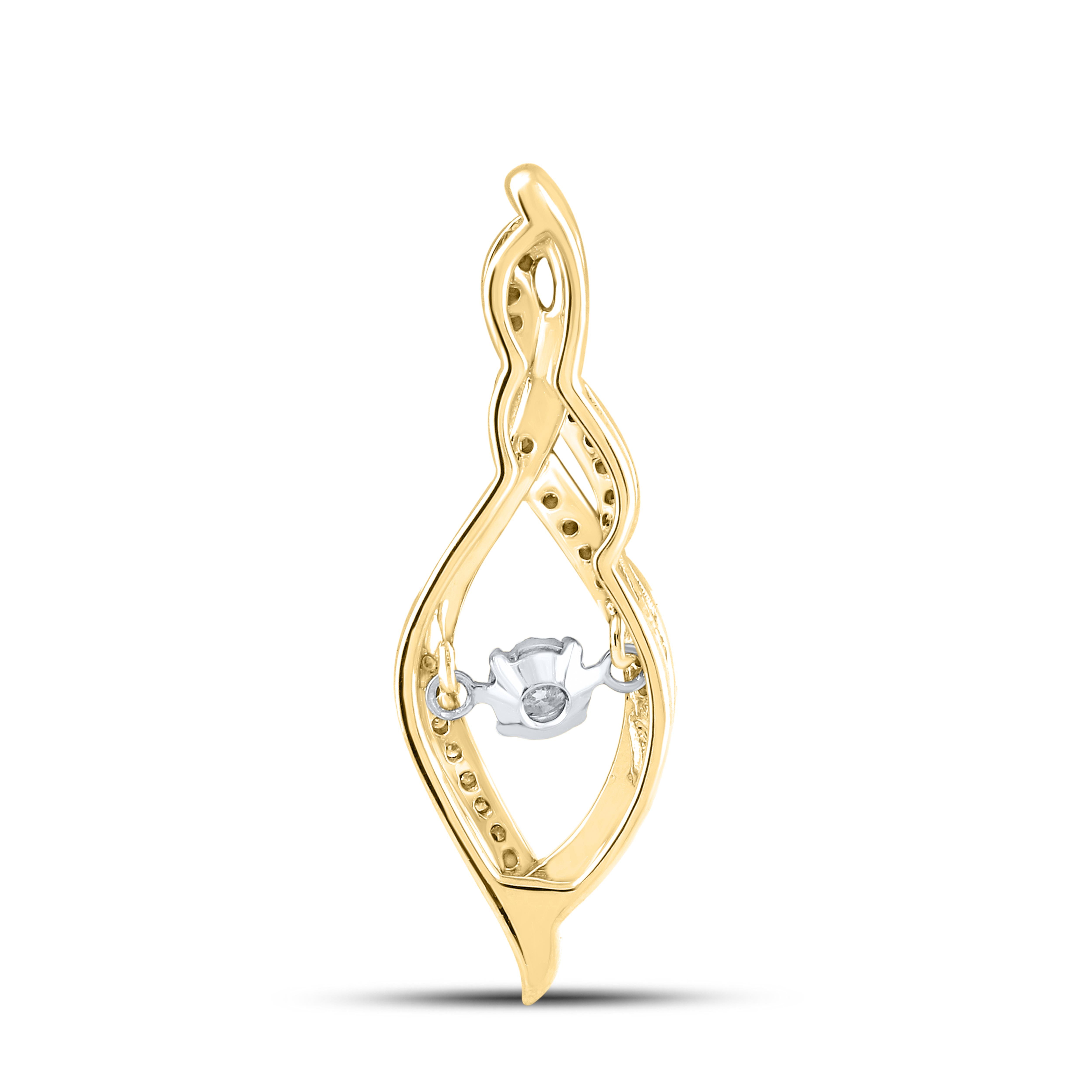 10K Yellow Gold 0.16 ctw Diamond Pendant