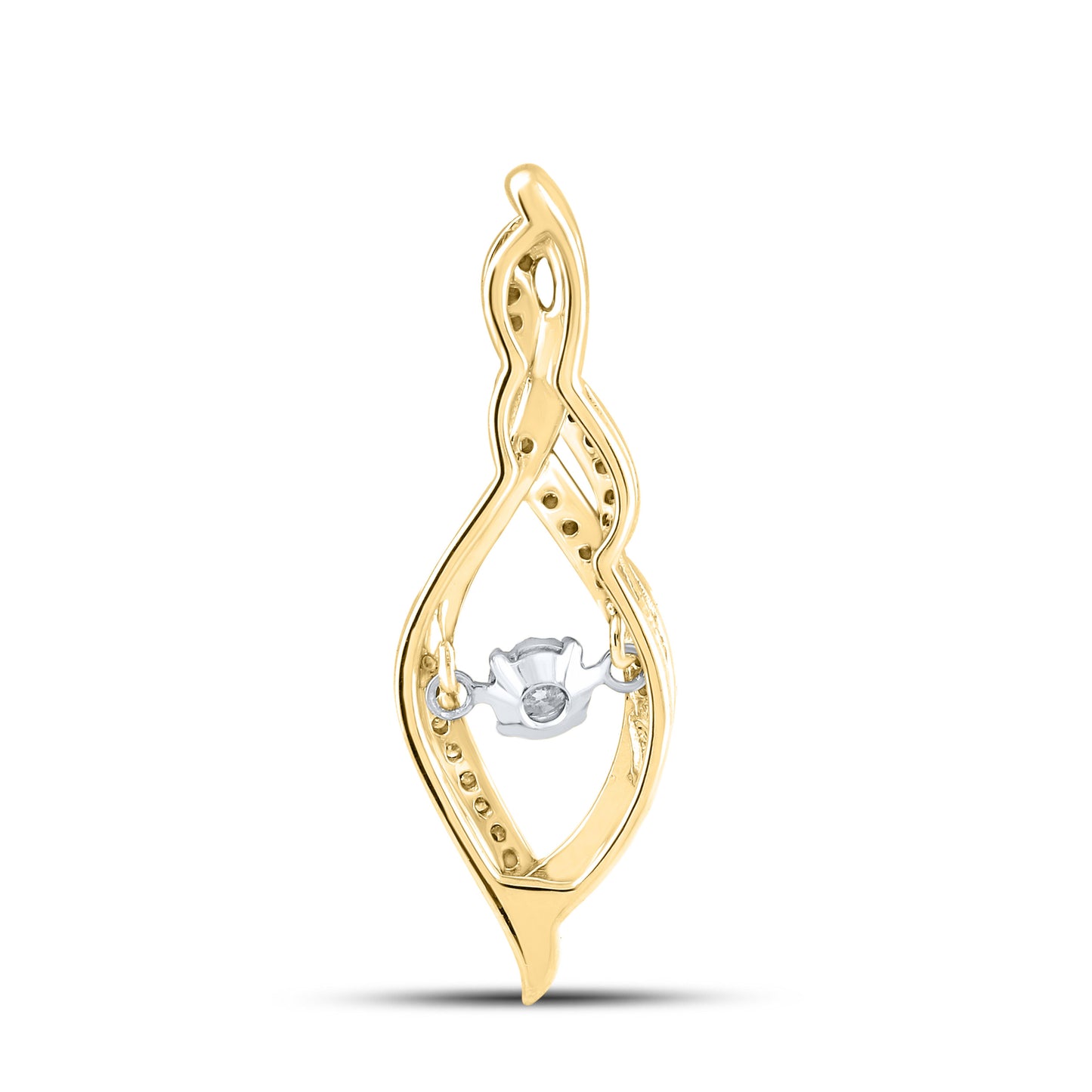 10K Yellow Gold 0.16 ctw Diamond Pendent