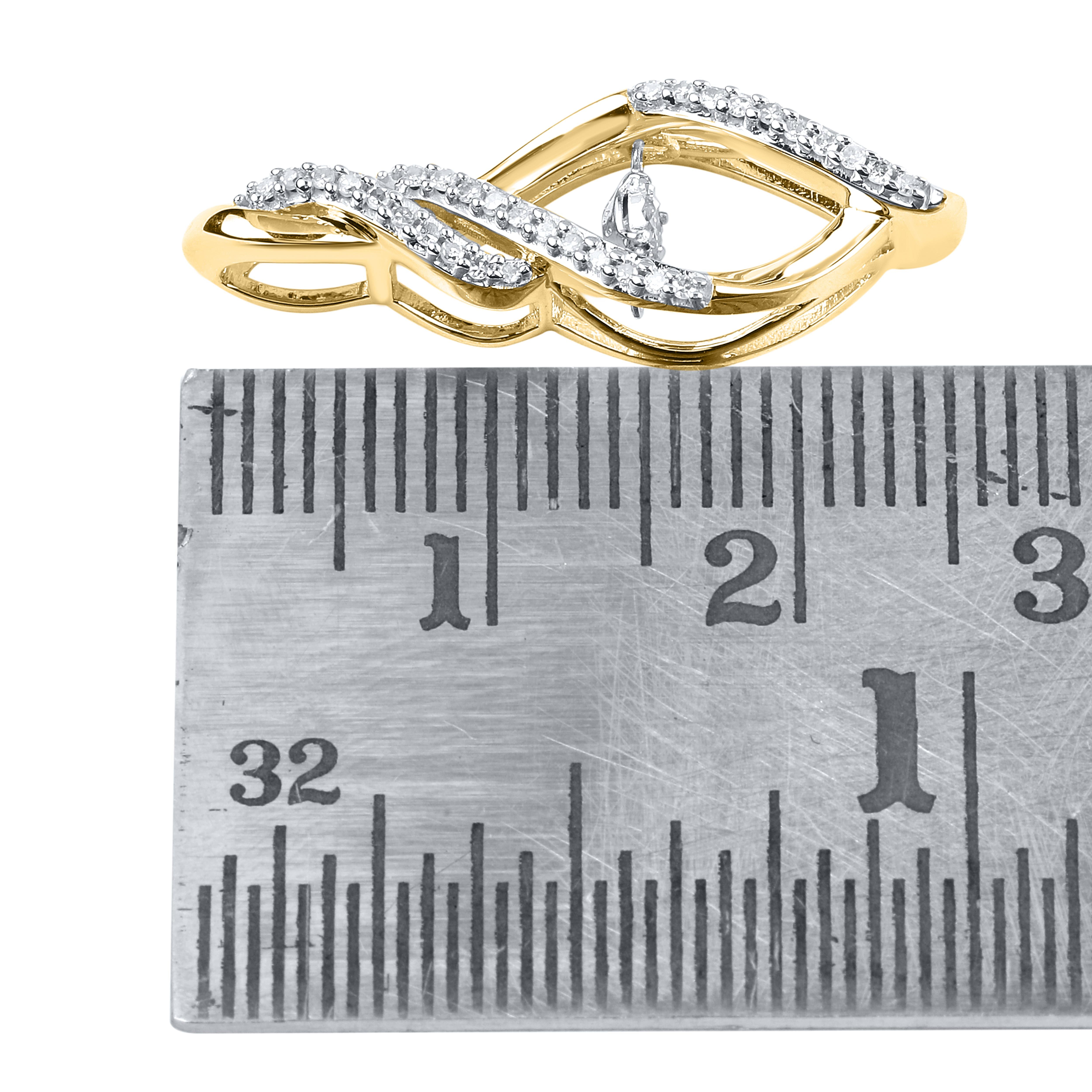 10K Yellow Gold 0.16 ctw Diamond Pendant