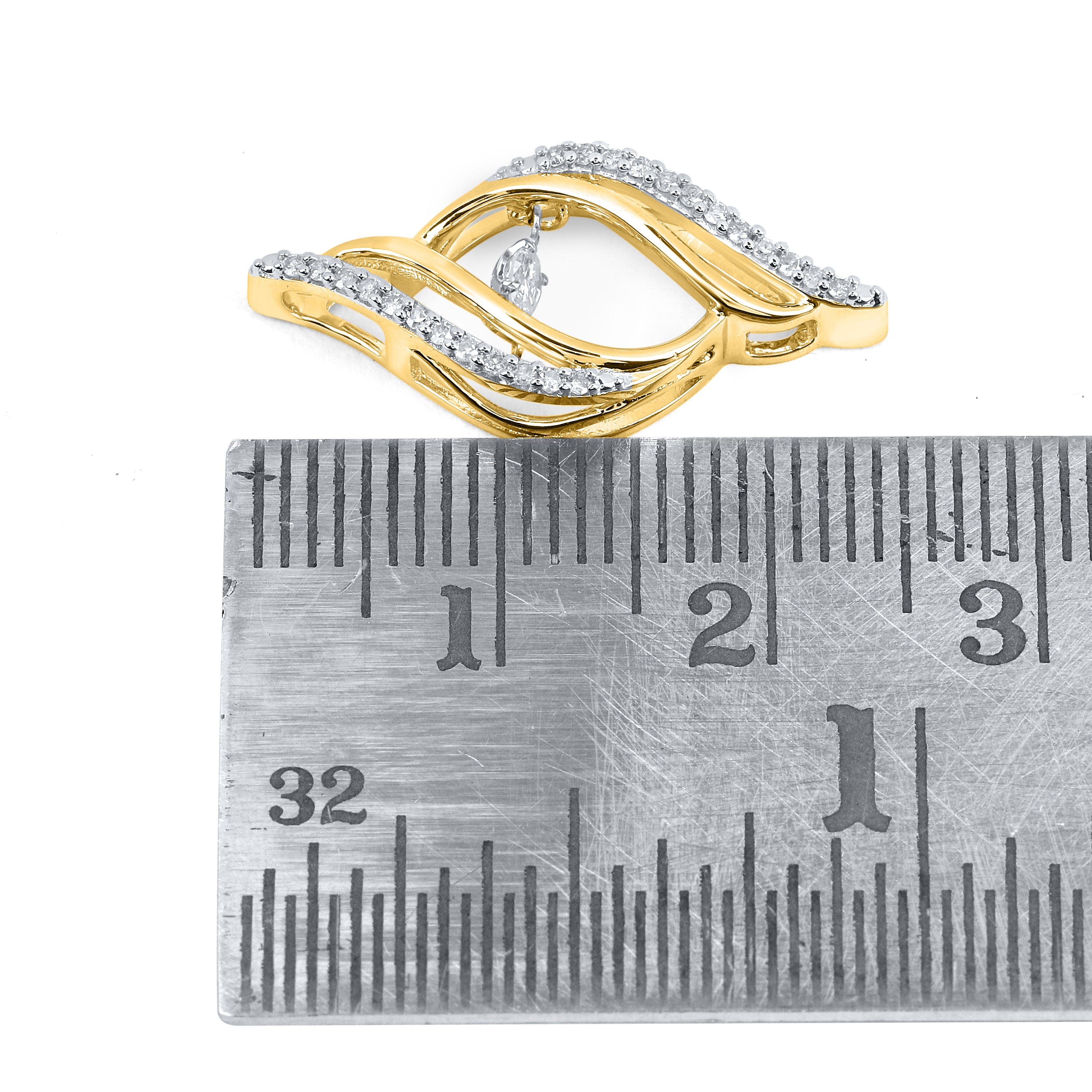 10k yellow gold 0.16 CTW Diamond Pendant
