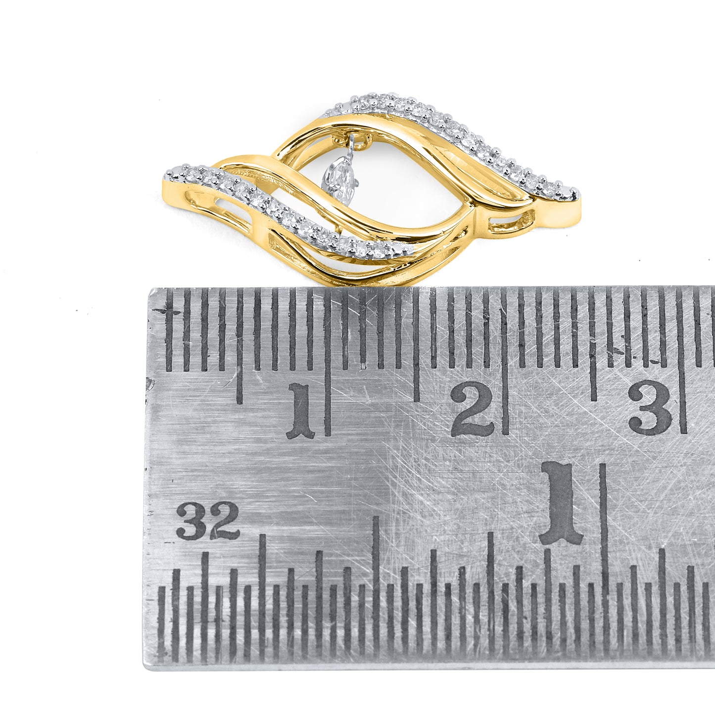 10k yellow gold 0.16 CTW Diamond Pendant