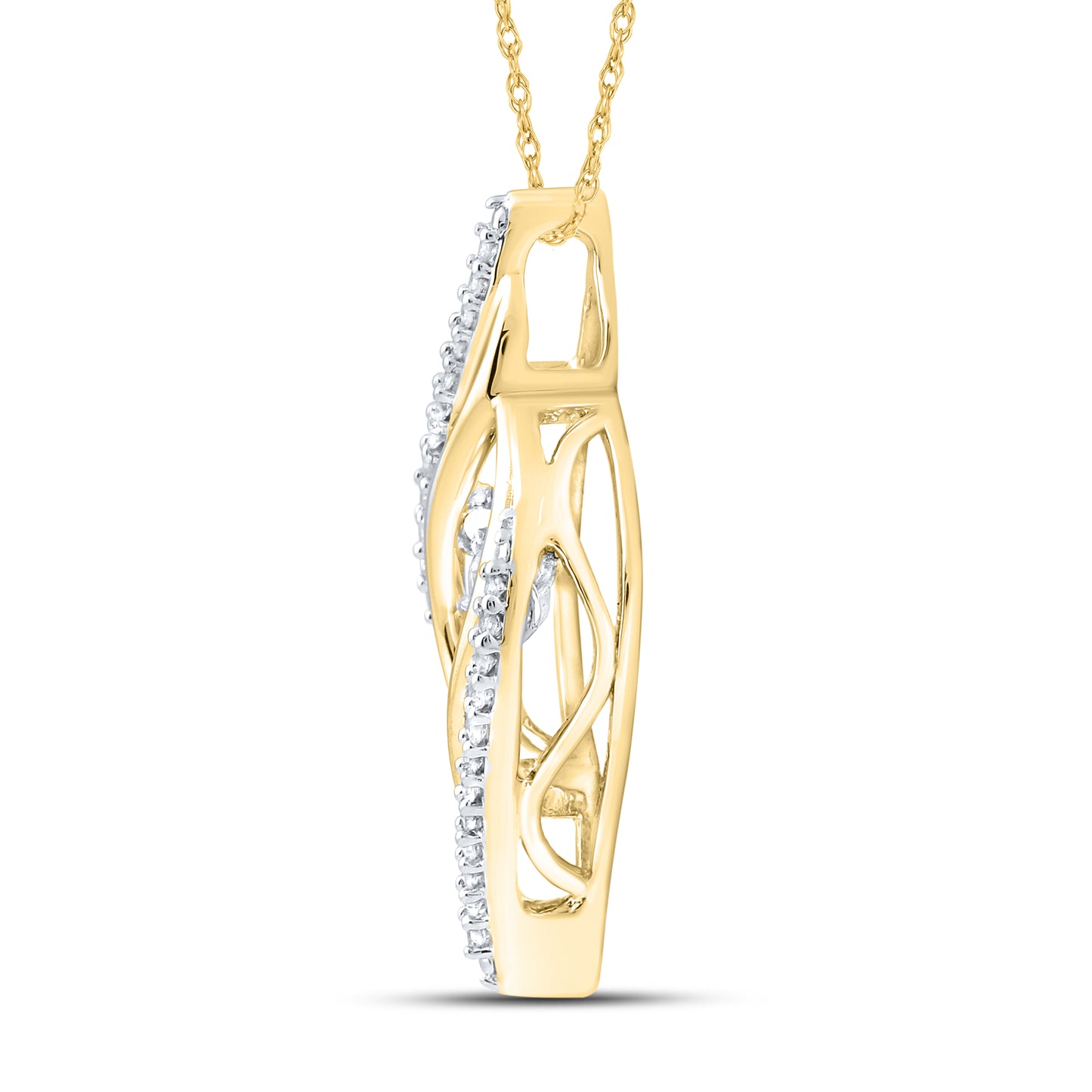 10k yellow gold 0.16 CTW Diamond Pendant