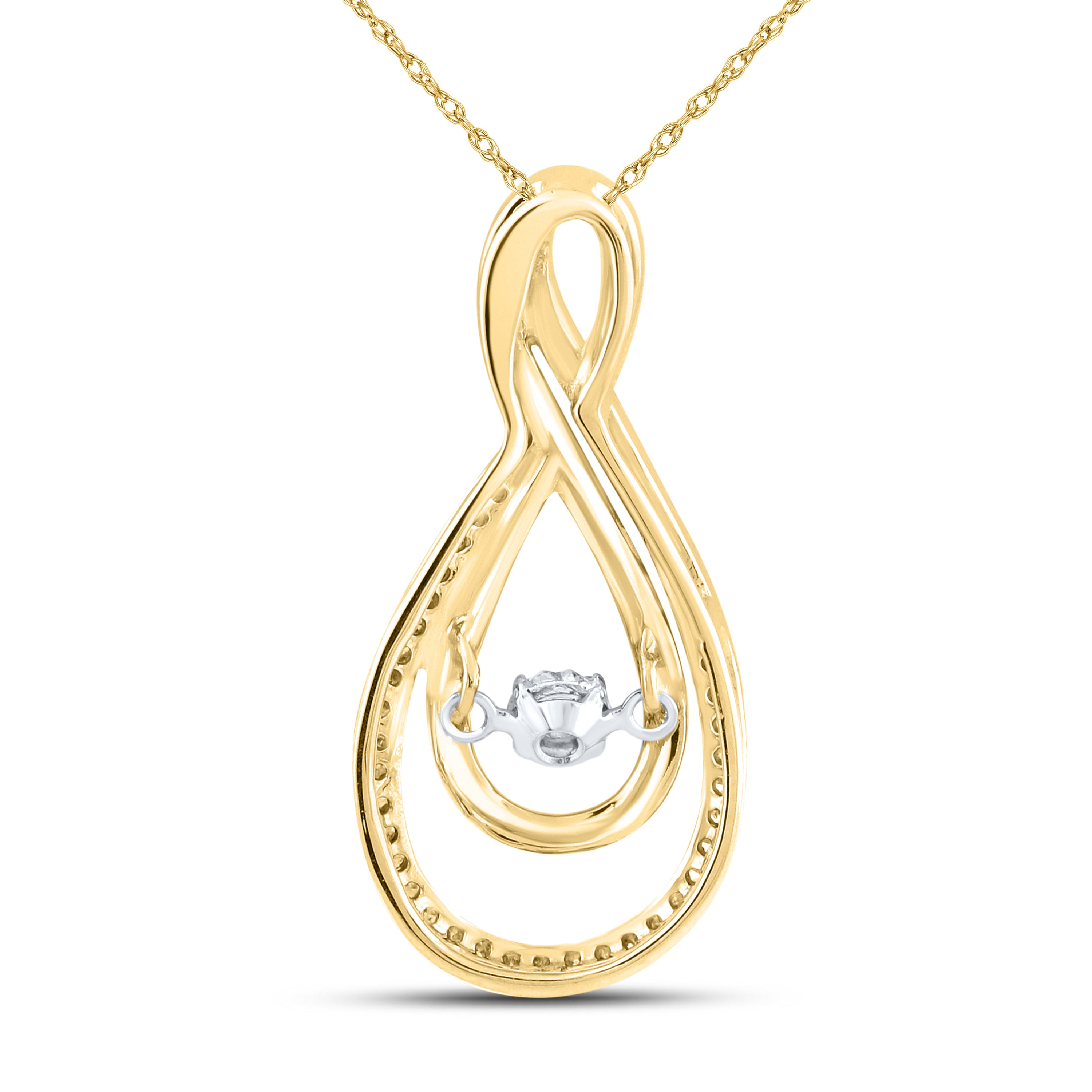 10k Yellow Gold 0.20ctw Diamond Pendant