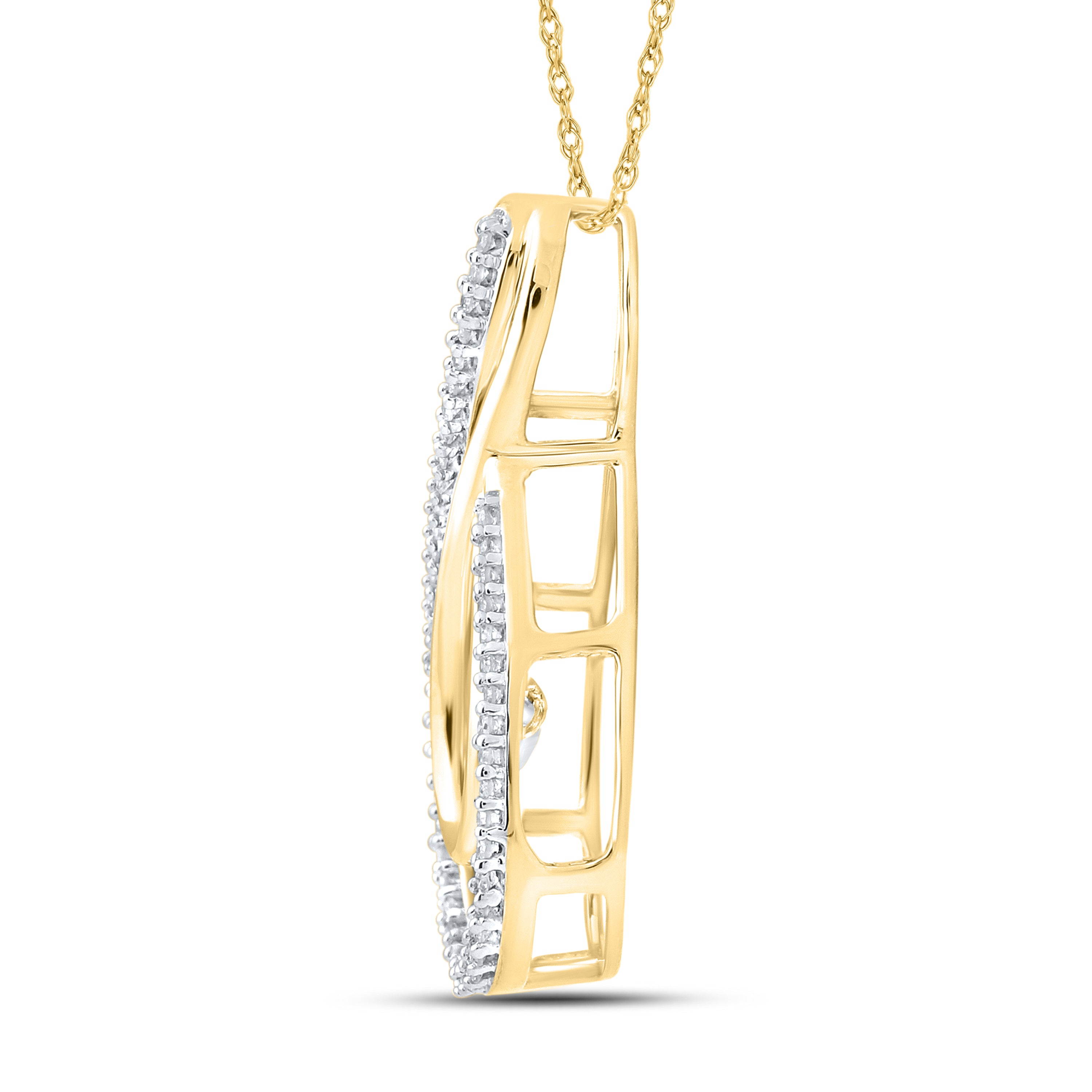 10k Yellow Gold 0.20ctw Diamond Pendant