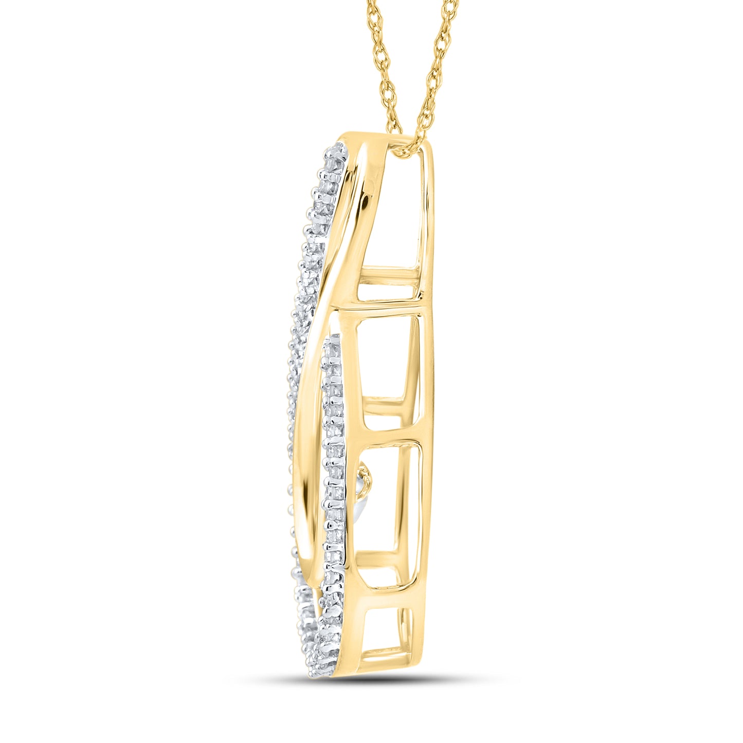 10k Yellow Gold 0.20ctw Diamond Pendent