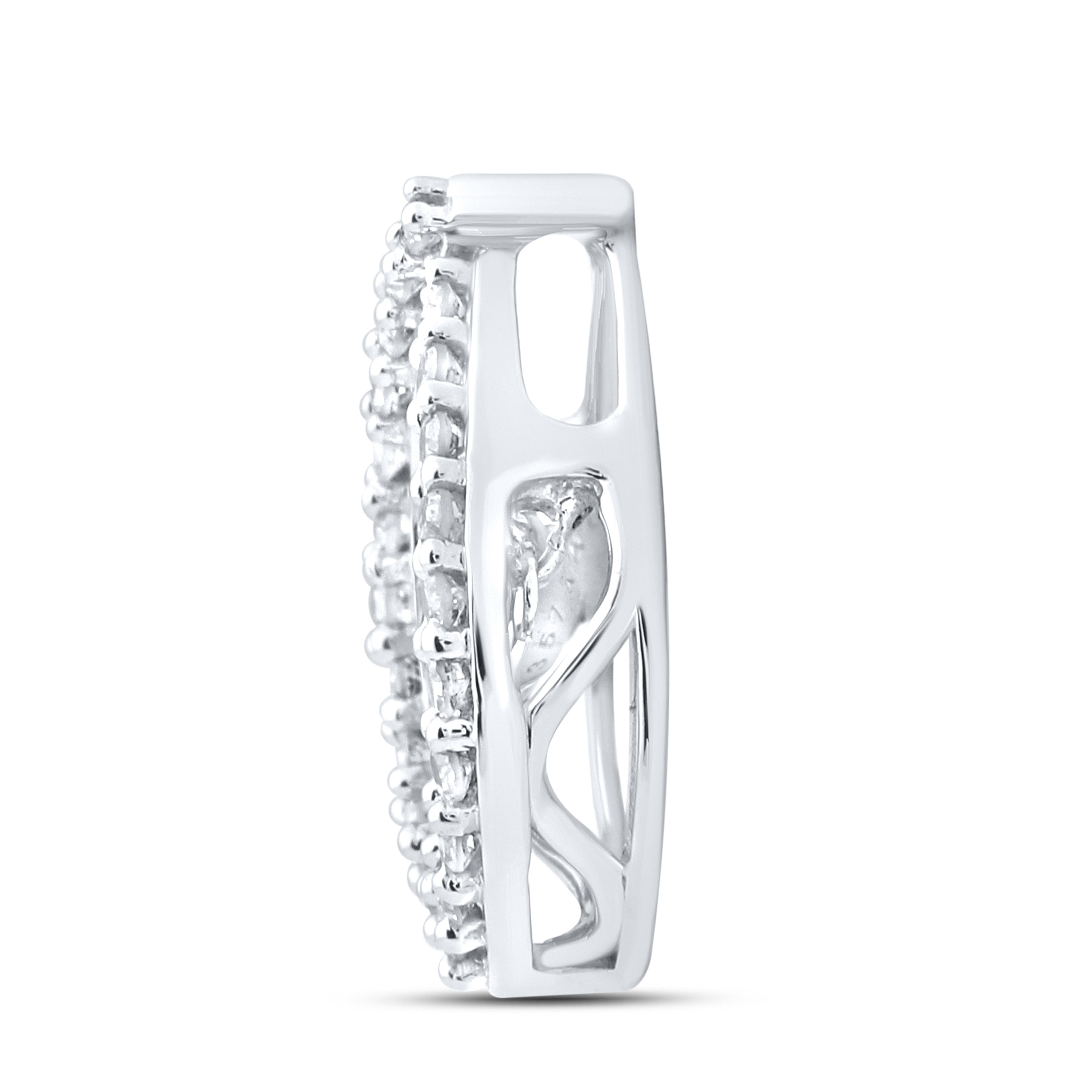 10k White Gold 0.20 ctw Diamond Pendant