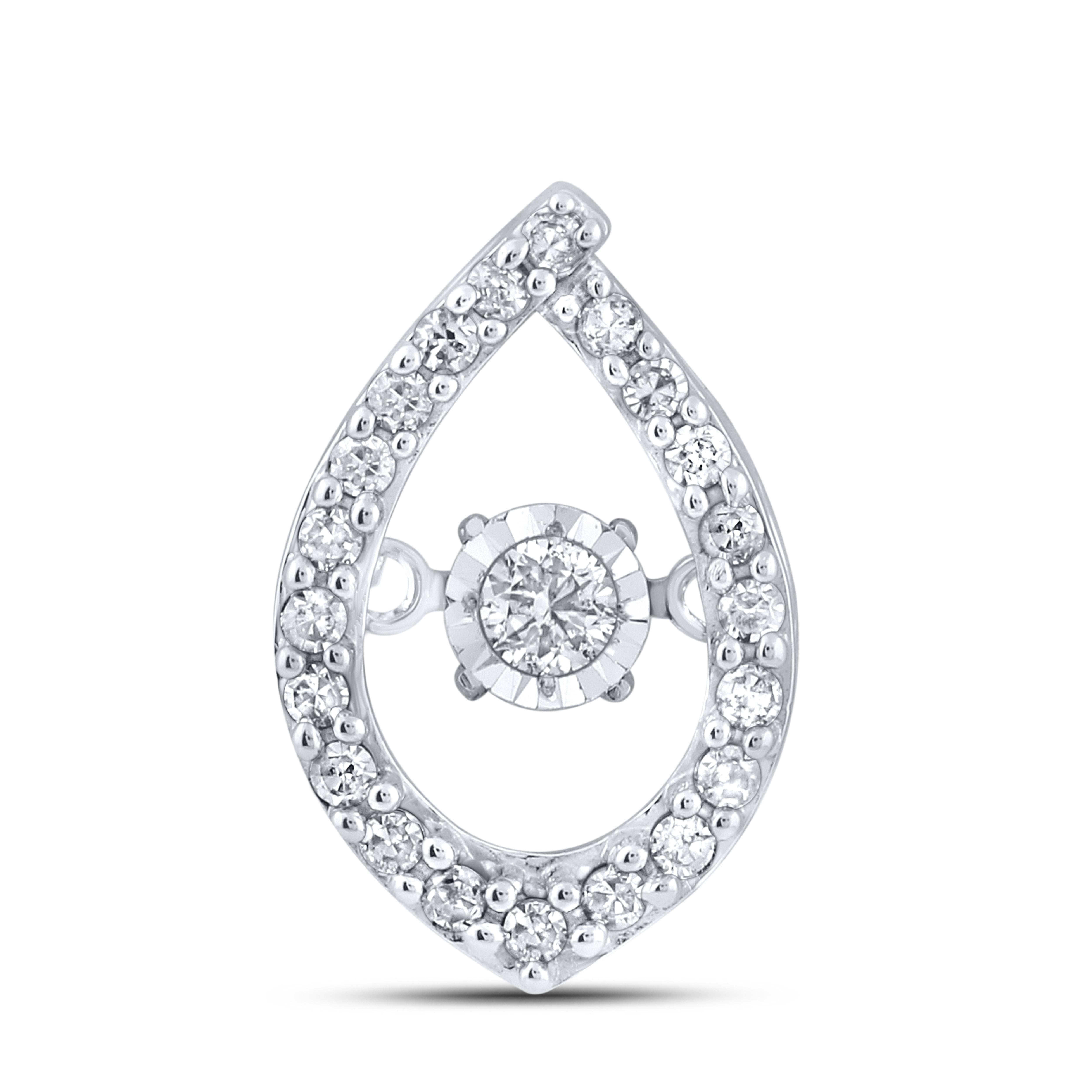 10k White Gold 0.20 ctw Diamond pendent