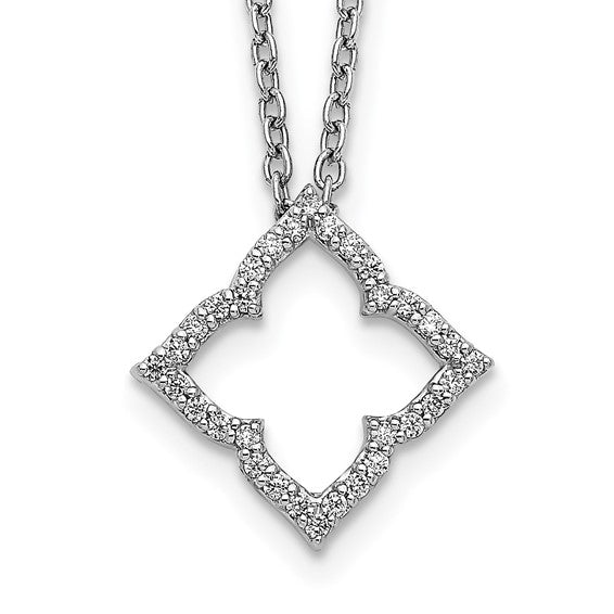 14kt White Gold Diamond 18 inch Necklace