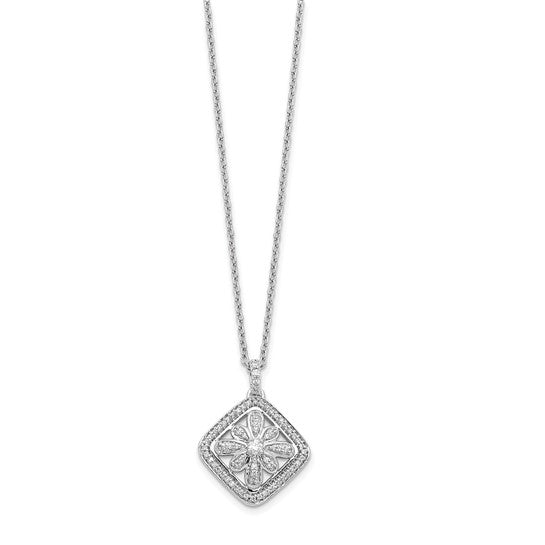 14kt White Gold Diamond Vintage 18 inch Necklace
