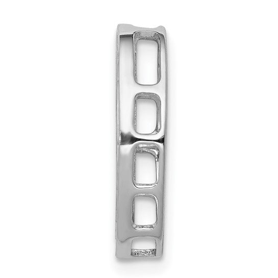 14kt White Gold 1/4ct. Diamond Channel Set Oval Chain Slide