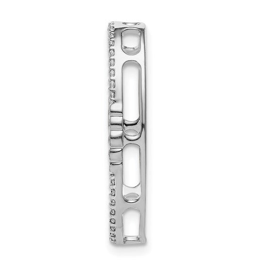 14kt White Gold 1/4ct. Diamond Oval Chain Slide