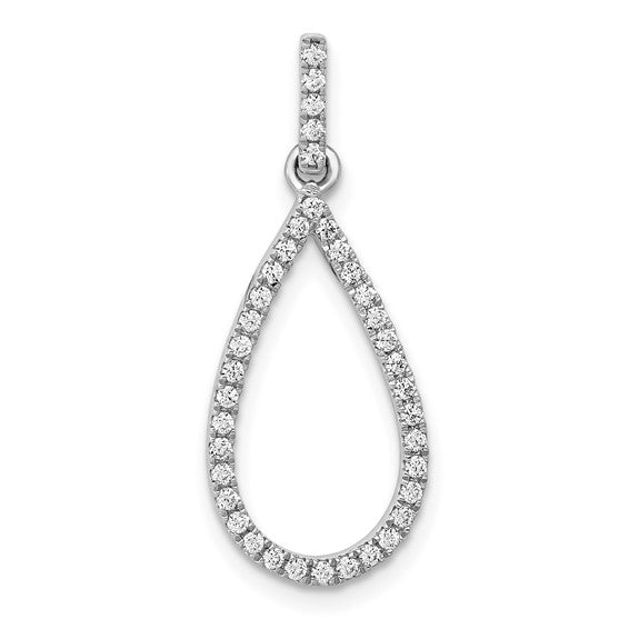 14kt White Gold 1/4ct. Diamond Teardrop Pendant