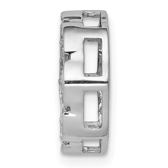 14kt White Gold 3/8ct. Diamond Fancy Circle Chain Slide