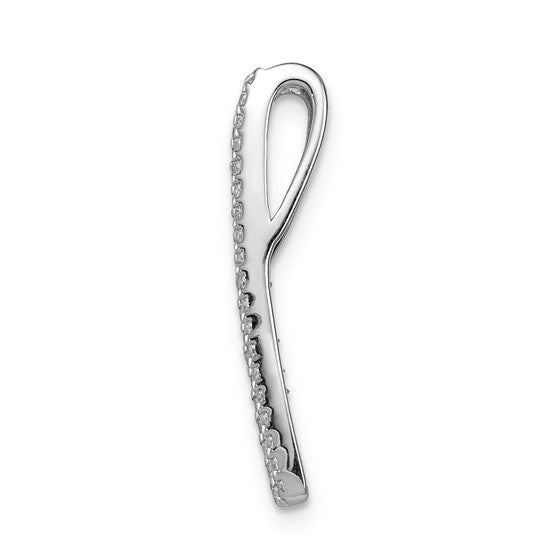 14kt White Gold Diamond and .36 Ruby Fancy Chain Slide