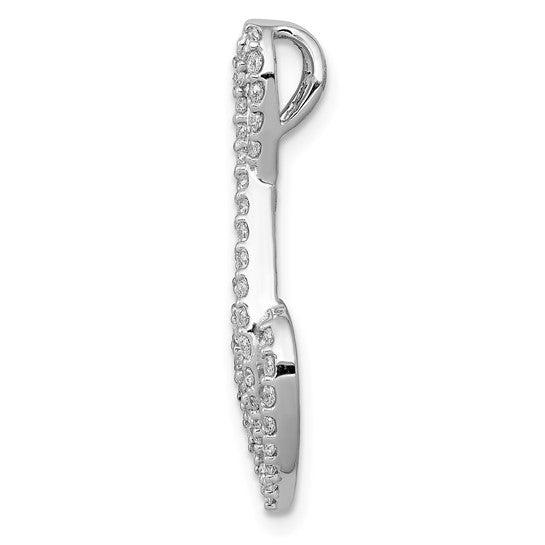 14kt White Gold 1/2ct. Diamond Fancy Heart Infinity Chain Slide