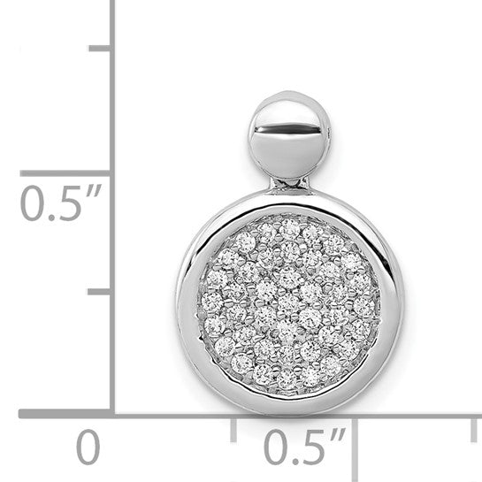 14kt White Gold 1/4ct. Diamond Fancy Circle Pendant