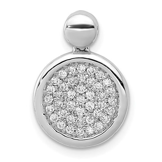 14kt White Gold 1/4ct. Diamond Fancy Circle Pendant