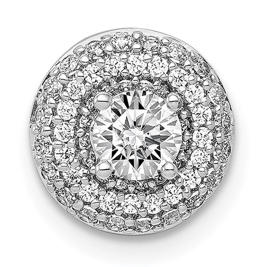 14kt White Gold 4.1mm Center 1/4ct. Diamond Semi-mount Chain Slide