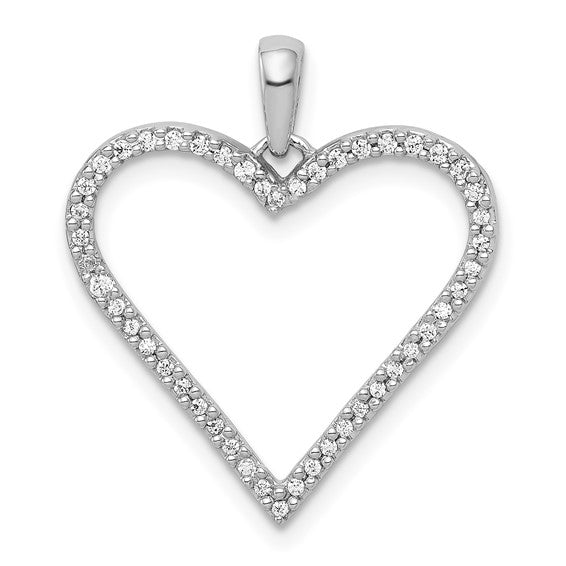 14kt White Gold 1/6ct. Diamond Heart Pendant