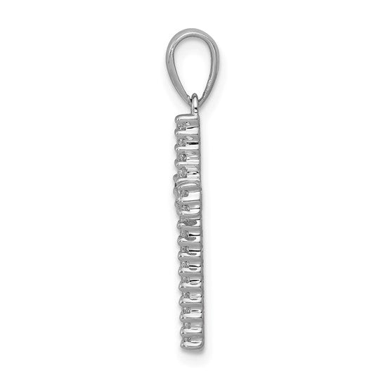 14kt White Gold 1/4ct. Diamond Cross Pendant
