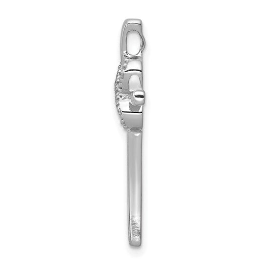 14kt White Gold .03ct. Diamond Infinity Cross Chain Slide
