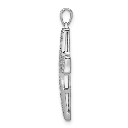 14kt White Gold 1/2ct. Diamond Latin Cross Pendant