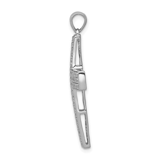 14kt White Gold 1ct. Diamond Latin Cross Pendant