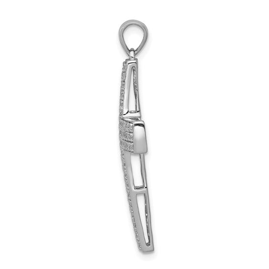 14kt White Gold 1ct. Diamond Latin Cross Pendant