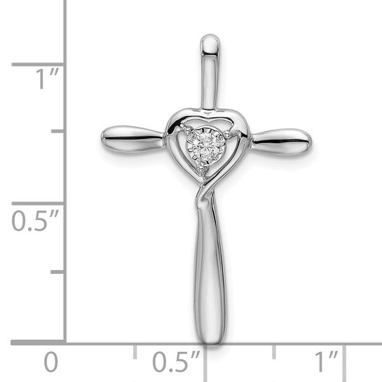14kt White Gold Diamond Slide Pendant