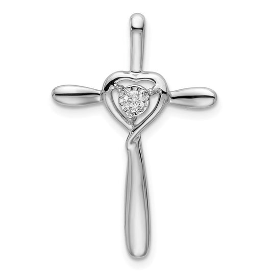 14kt White Gold Diamond Slide Pendant