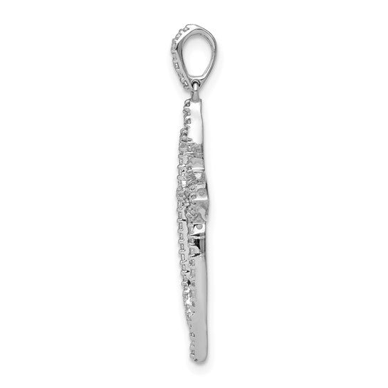 14kt White Gold 1/4ct. Diamond Fancy Cross Pendant