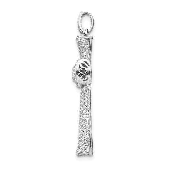 14kt White Gold Diamond Cross Pendant