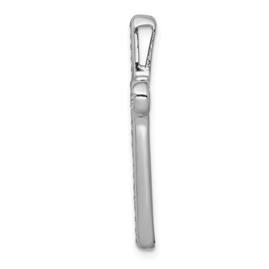 14kt White Gold 1/2ct. Diamond Latin Cross Chain Slide